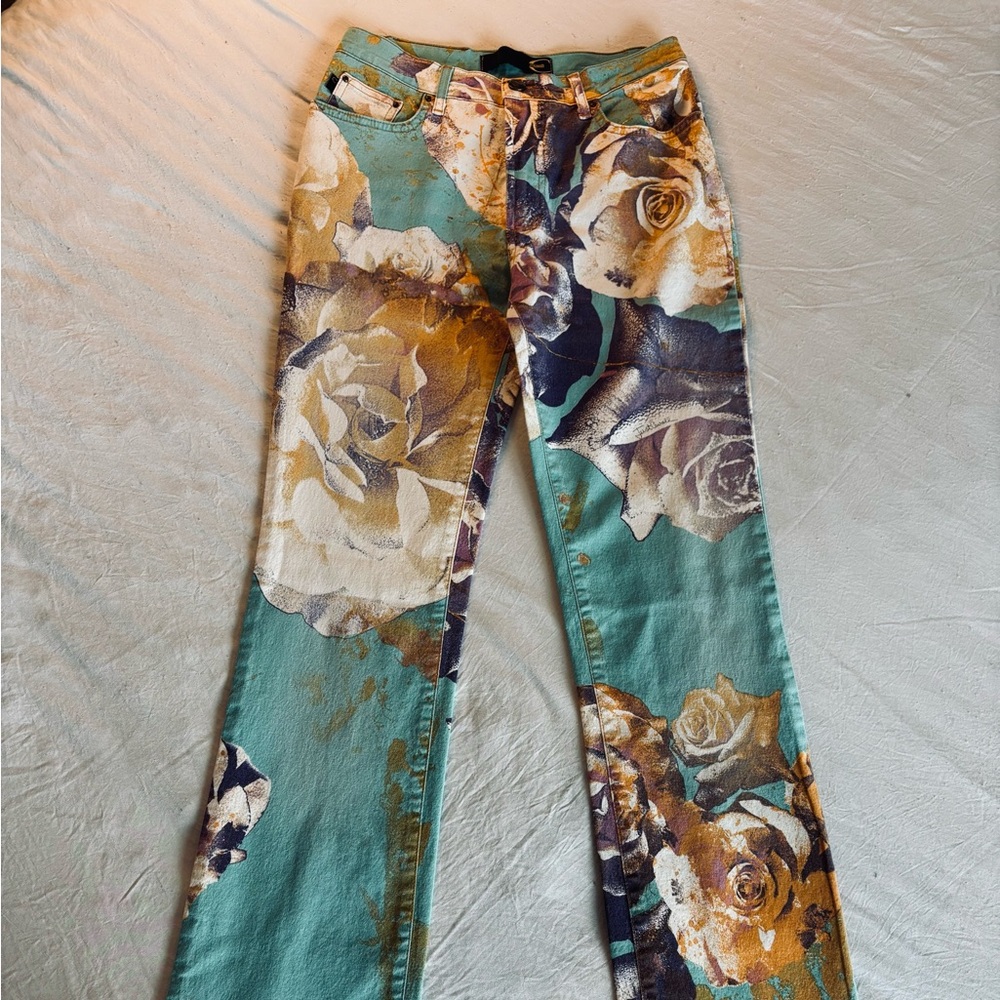 Just CAVALLI Floral Jeans Size 42